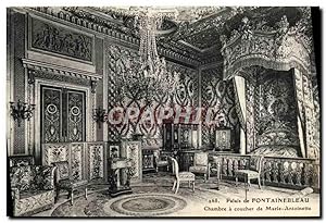 Carte Postale Ancienne Palais De Fontainebleau Chambre a coucher de Marie Antoinette