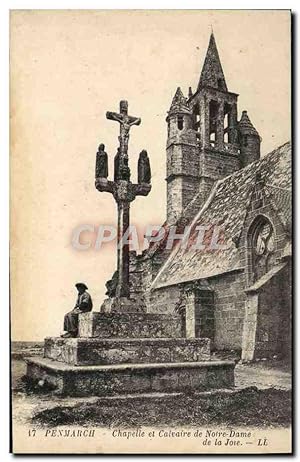 Carte Postale Ancienne Penmarch Chapelle et Calvaire de Notre Dame de la Joie