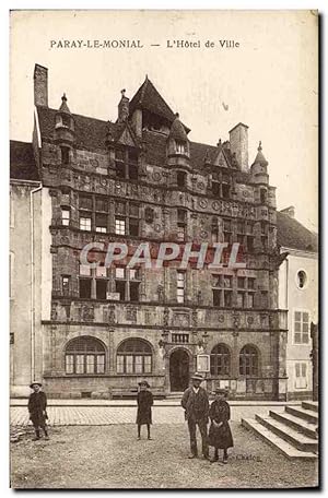 Carte Postale Ancienne Paray Le Monial L'Hôtel De Ville