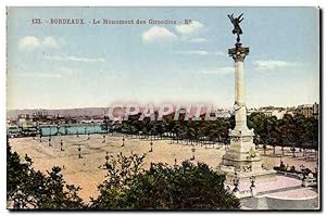 Carte Postale Ancienne Bordeaux Le Monument Des Girondins