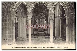 Carte Postale Ancienne Monastere de Sainte Marie de la Pierre qui Vire L'église