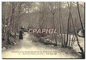 Carte Postale Ancienne Monastere de Sainte Marie de la Pierre qui Vire Entrée du Chemin de Croix