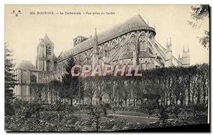Carte Postale Ancienne Bourges La cathédrale vue prise du jardin