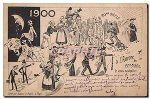 Carte Postale Ancienne Surréalisme 1900 Voeux