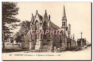 Carte Postale Ancienne Comfort L'Eglise et le Calvaire
