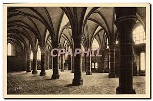 Carte Postale Ancienne Le Mont St Michel Pres Sales Abbaye Salle des Chevalies