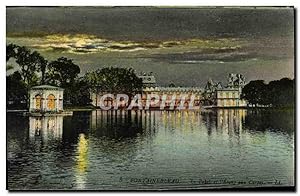 Carte Postale Ancienne Fontainebleau Le Palais et l'etang des Carpes