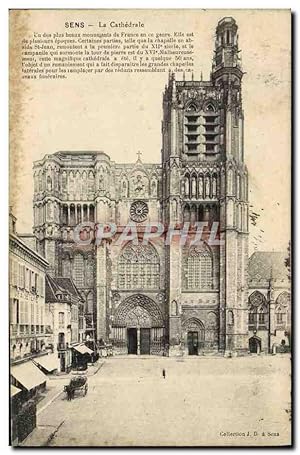 Carte Postale Ancienne Sens La Cathédrale