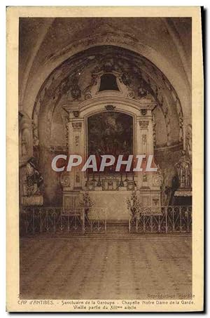 Carte Postale Ancienne Cap D'Antibes Sanctuaire De La Garoupe Chapelle Notre Dame De La Garde