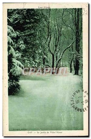 Carte Postale Ancienne Gap Le Jardin De Ville l'Hiver