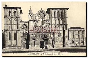 Carte Postale Ancienne Bordeaux L'Eglise Sainte Croix
