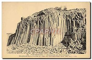 Carte Postale Ancienne Les Orgues De Montrodeix Colonnes Basaltiques au pied du Puy de Dome