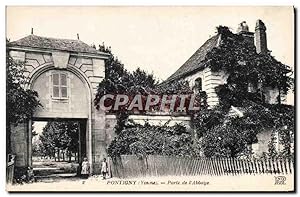 Carte Postale Ancienne Pontigny Porte De l'Abbaye