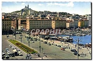 Carte Postale Moderne Marseille Quai Des Belges Et Notre Dame De La Garde