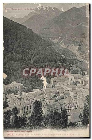Carte Postale Ancienne Cauterets La ville Val de Cambasque et Monne
