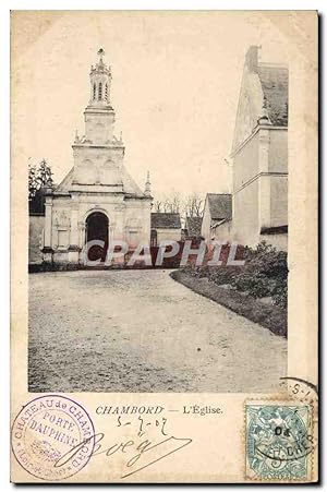 Carte Postale Ancienne Chambord L'Eglise
