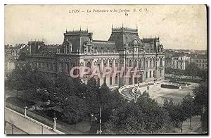 Carte Postale Ancienne Lyon La préfecture Et Les Jardins