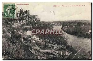 Carte Postale Ancienne Beziers Panorama Sur La Vallée De l'Orb