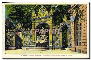 Carte Postale Ancienne Nancy Place Stanislas Fontaine D'Amphitrite Par Guibal et Cyffle
