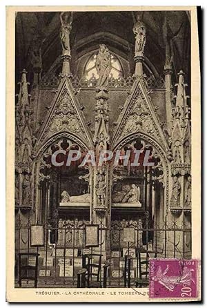 Carte Postale Ancienne Treguier La Cathédrale Le Tombeau