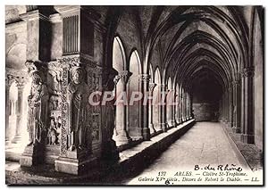 Carte Postale Ancienne Arles Cloître De Saint Trophime Galerie Decors de Robert le Diable