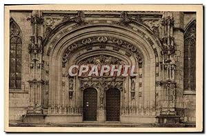 Carte Postale Ancienne Bourg Eglise de Brou Le portail