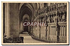 Carte Postale Ancienne Intérieur de la Cathédrale de Chartres Le deambulatoire