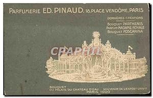 Carte Postale Ancienne Parfurmerie Parfum Pinaud Place Vendome Paris Bouquet du Palais du Château...