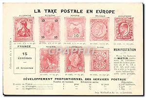 Carte Postale Ancienne La taxe postale en Europe Germania TOP