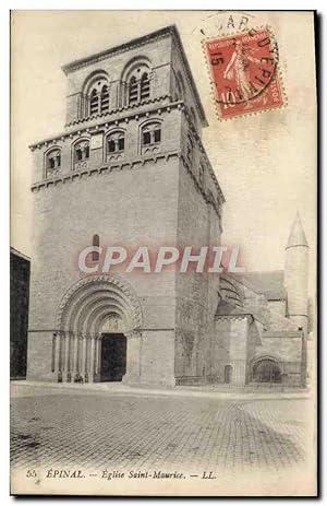 Carte Postale Ancienne Epinal Eglise Saint Maurice