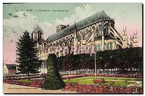 Carte Postale Ancienne Bourges La cathédrale vue laterale Sud