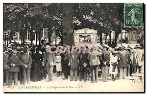 Carte Postale Ancienne Théâtre Guignol Contrexeville Le Guignol dans le parc TOP