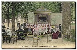 Carte Postale Ancienne Théâtre Guignol Paris Le Guignol des champs Elysees TOP