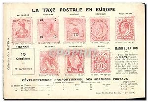 Carte Postale Ancienne La taxe postale en Europe Germania TOP