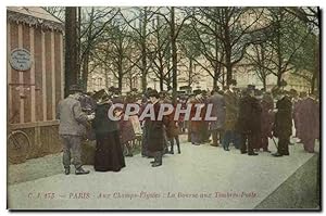 Carte Postale Ancienne A la bourse aux timbres Aux Champs Elysee Paris Carre Marigny Marche aux t...