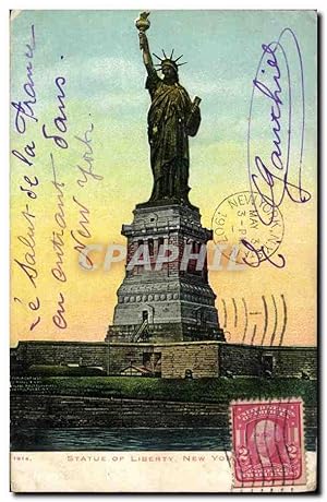 Carte Postale Ancienne Statue de la Liberté Statue of Liberty New York