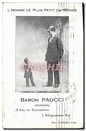 Carte Postale Ancienne Nain Nains Baron Paucci Messina