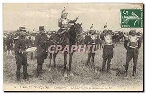 Carte Postale Ancienne Militaria Cuirassiers Les ordres pour la manoeuvre