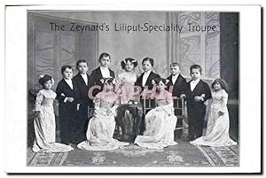 Carte Postale Ancienne Nains The Zeynard's Liliput Specialty Troupe