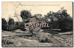 Carte Postale Ancienne Fontainebleau Le sphinx des Druides Franchard