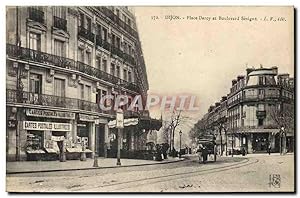 Carte Postale Ancienne Commerce Cartes postales Dijon Place Darcy et boulevard Sevigne