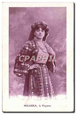 Carte Postale Ancienne Cartomancie Voyance Folklore Miloska La Voyante