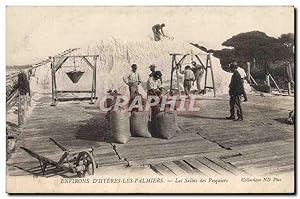 Carte Postale Ancienne Environs d'Hyeres les Palmiers Les Salins des Pesquiers TOP