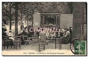 Carte Postale Ancienne Théâtre Paris Le Guignol des champs Elysees Anatole TOP