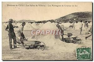 Carte Postale Ancienne Environs de Cette Les salins de Villeroy Les montagnes de cristaux de sel