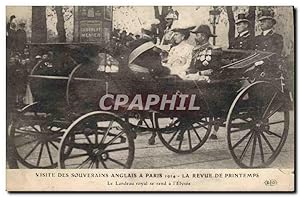 Carte Postale Ancienne Visite des souverains anglais a Paris 1914 La revue de printemps Le landea...