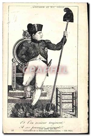 Image du vendeur pour Carte Postale Ancienne Napoleon 1er Caricature de la Deuxieme Restauration mis en vente par CPAPHIL