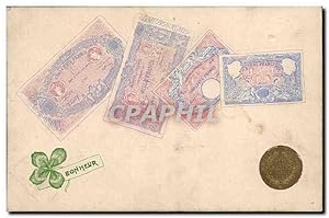 Carte Postale Ancienne Billets Piece 10 Francs Or