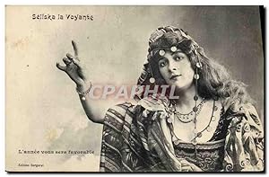 Carte Postale Ancienne Cartomancie Voyance Folklore Seliska la voyante