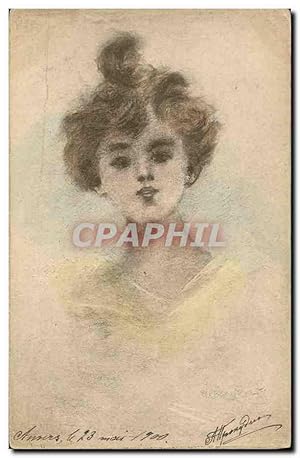 Carte Postale Ancienne Fantaisie Illustrateur Femme Henri Boutez